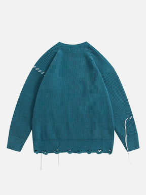 Majesda® - Rabbit Embroidery Sweater outfit ideas streetwear fashion