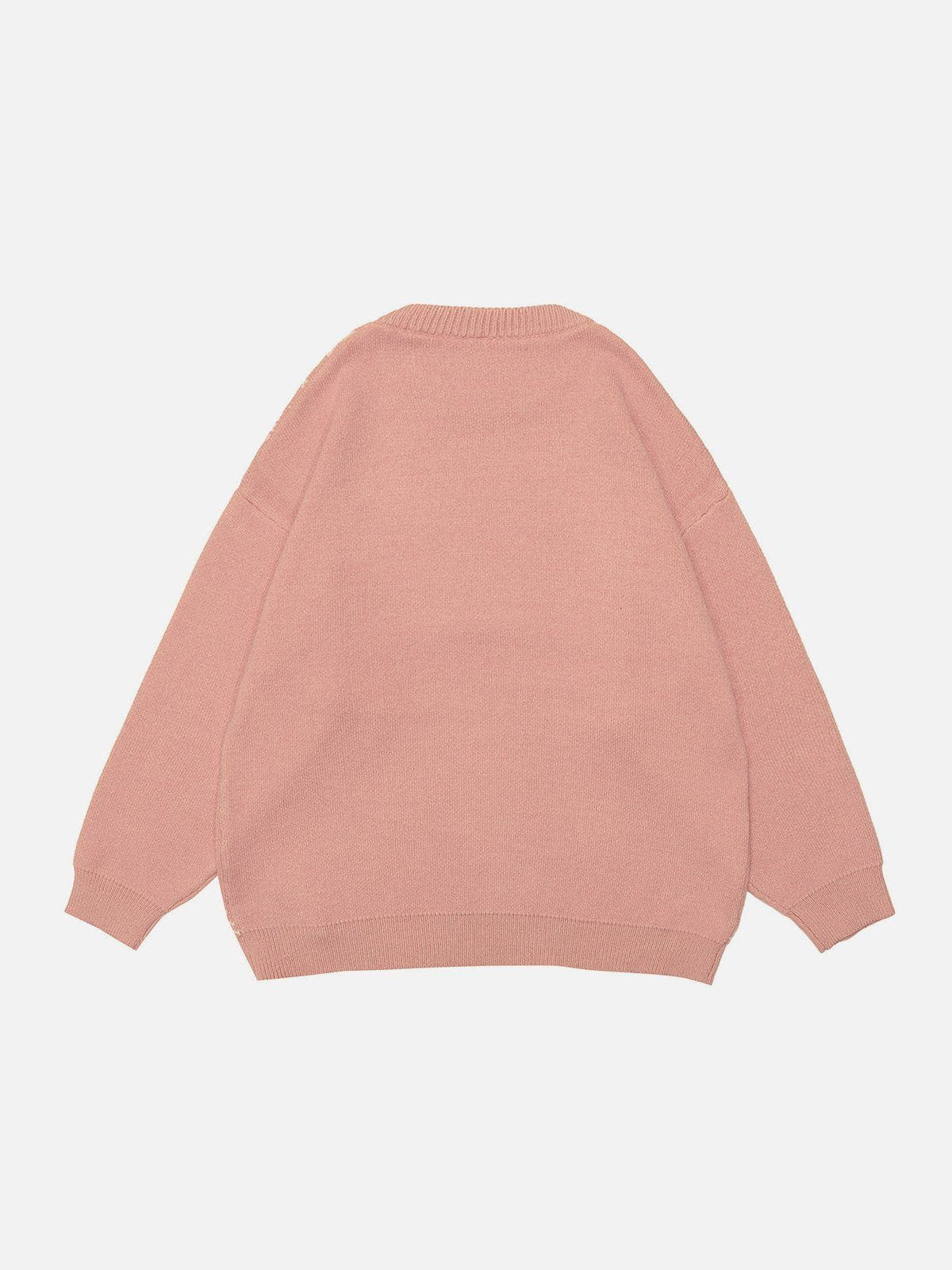 Majesda® - Rabbit Print Sweater outfit ideas streetwear fashion