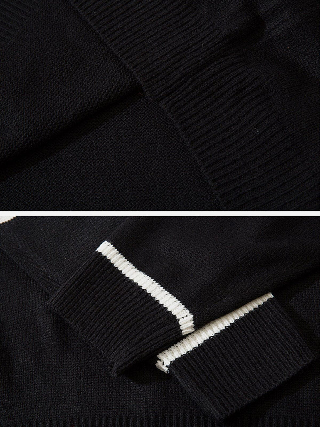Majesda® - Rabbit Stripe Knit Sweater outfit ideas streetwear fashion
