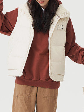 Majesda® - Reversible Sherpa Gilet outfit ideas, streetwear fashion - majesda.com
