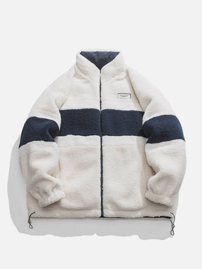 Majesda® - Reversible Sherpa Winter Coat outfit ideas streetwear fashion