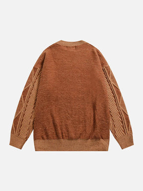 Majesda® - Rhombus Knit Sweater outfit ideas streetwear fashion