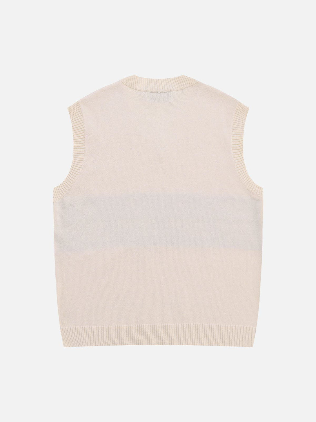 Majesda® - Rose Pattern Sweater Vest outfit ideas streetwear fashion