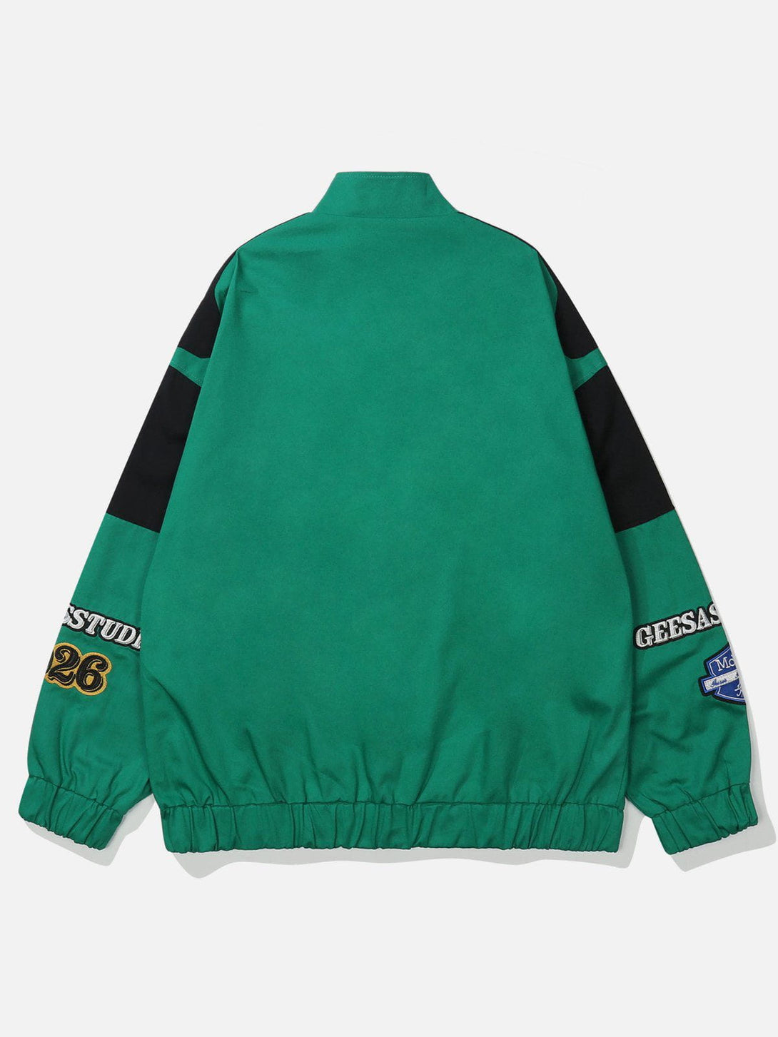 Majesda® - Rugby Letter Embroidery Jacket outfit ideas, streetwear fashion - majesda.com