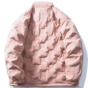 Majesda® - Seal Pattern Puffer Jacket outfit ideas streetwear fashion