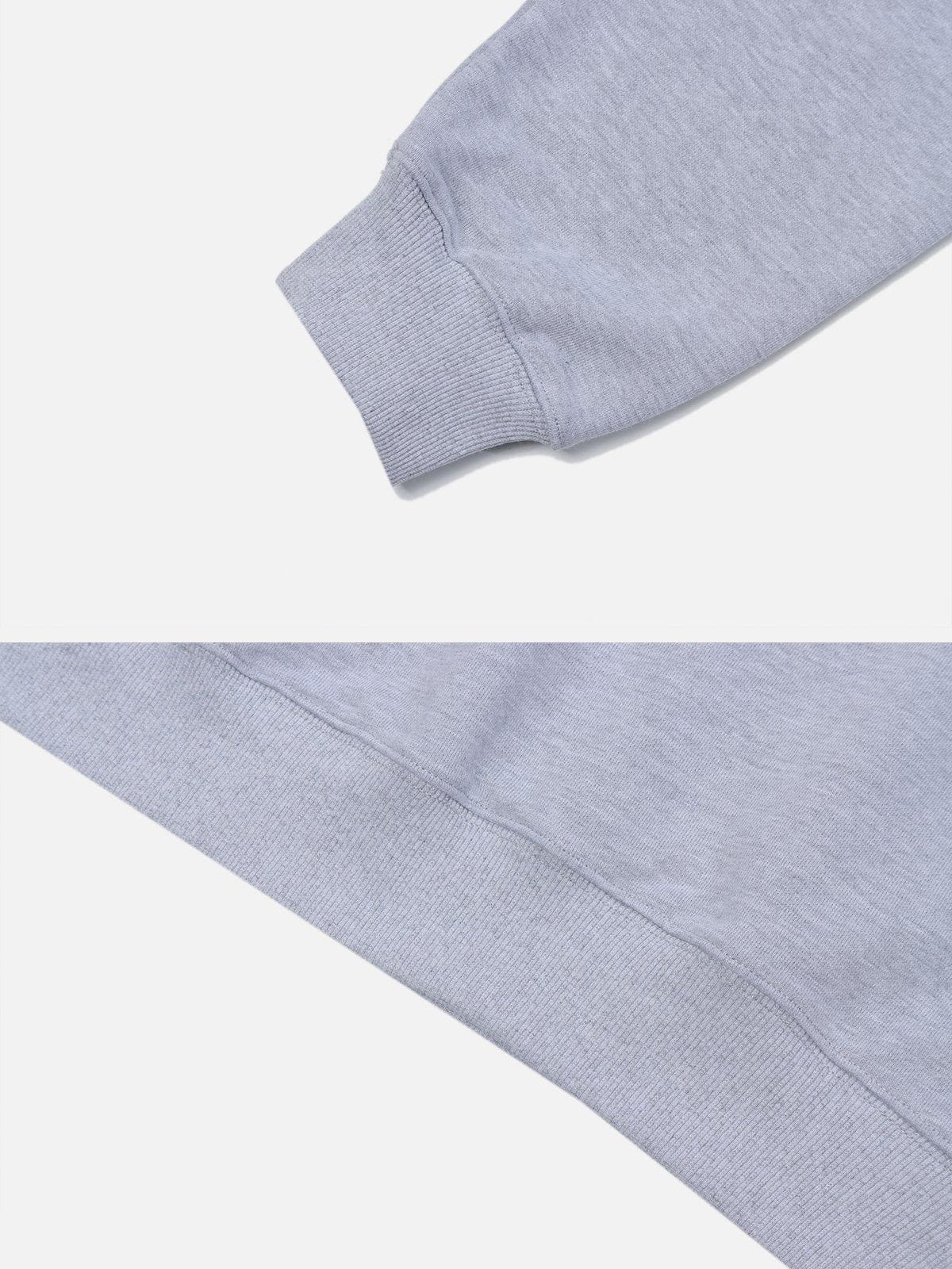 Majesda® - Shadow Letters Print Sweatshirt outfit ideas streetwear fashion