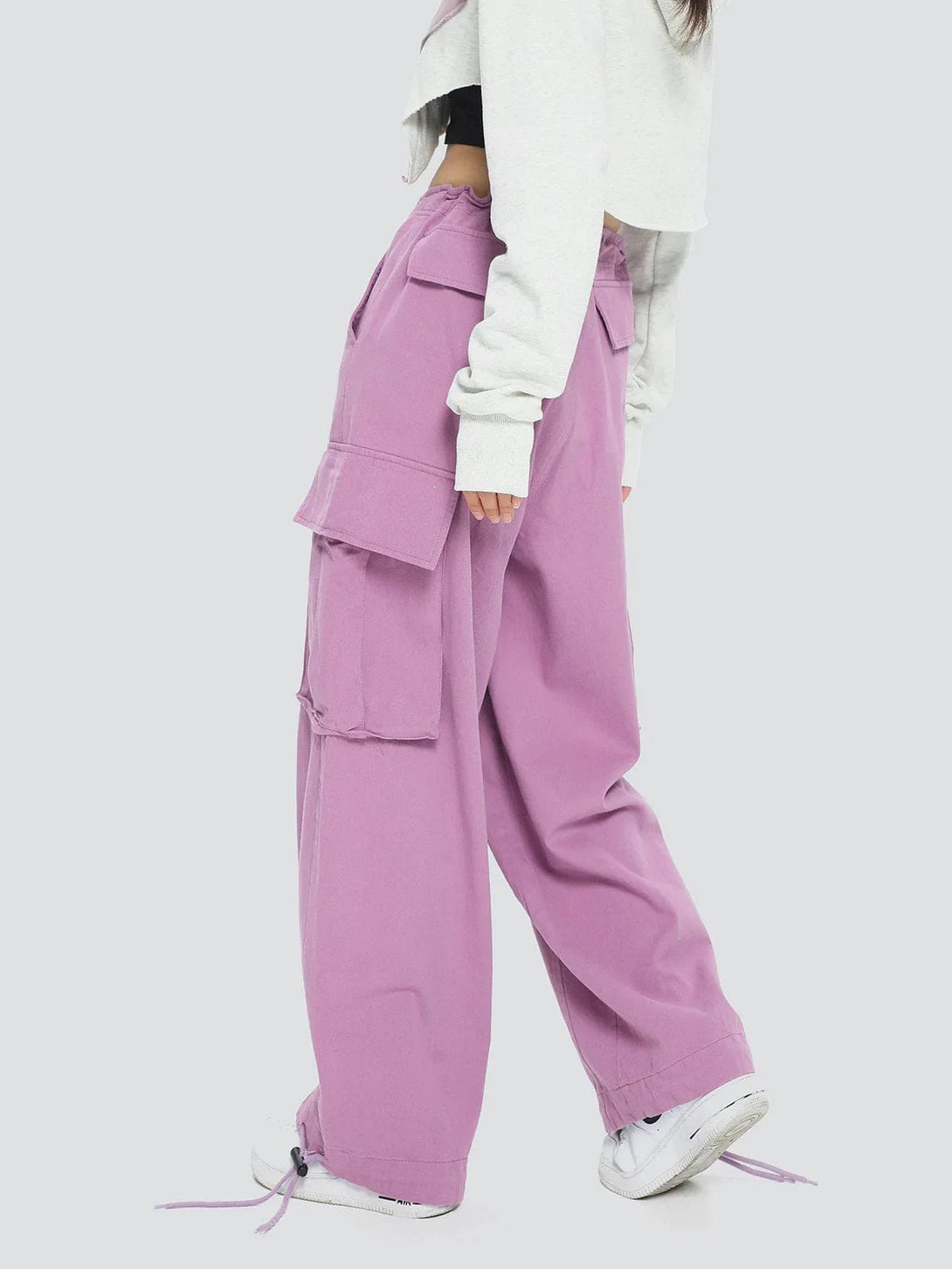 Majesda® - Side Pockets Pants outfit ideas streetwear fashion