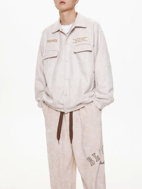 Majesda® - Solid Alphabet Print Jacket outfit ideas, streetwear fashion - majesda.com