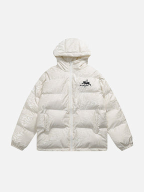 Majesda® - Solid Color Rabbit Graphic Winter Coat outfit ideas, streetwear fashion - majesda.com
