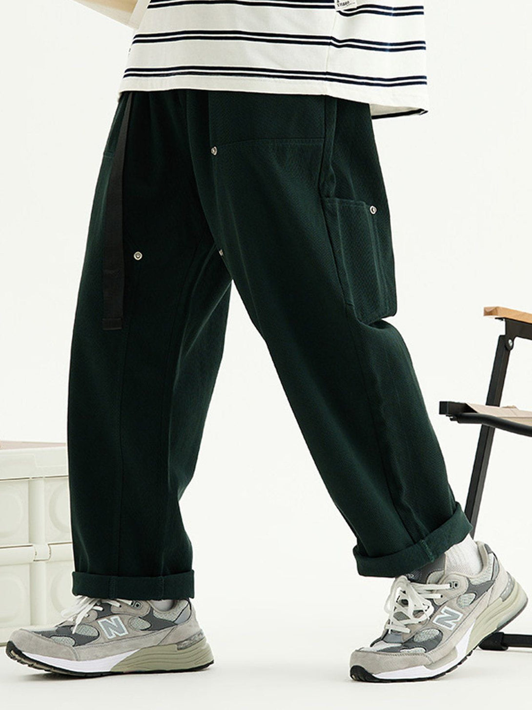 Majesda® - Solid Color Straps Cargo Pants outfit ideas streetwear fashion