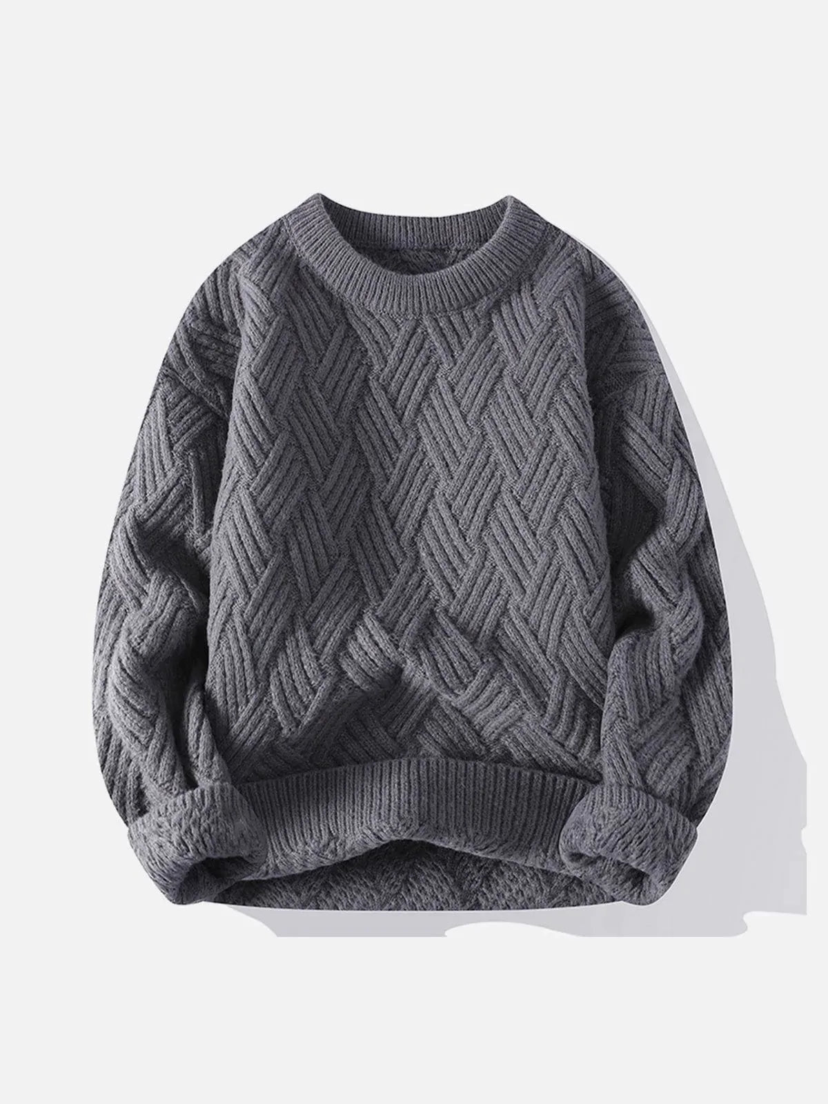 Majesda® - Solid Color Weave Cozy Sweater outfit ideas streetwear fashion