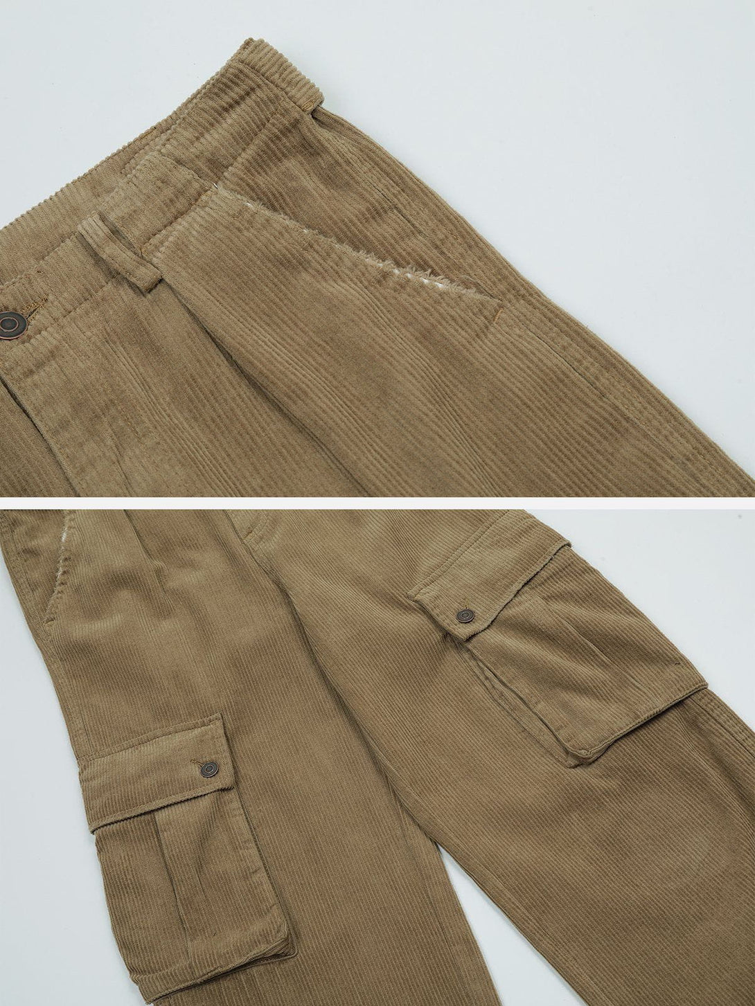 Majesda® - Solid Corduroy Multi Pocket Cargo Pants outfit ideas streetwear fashion