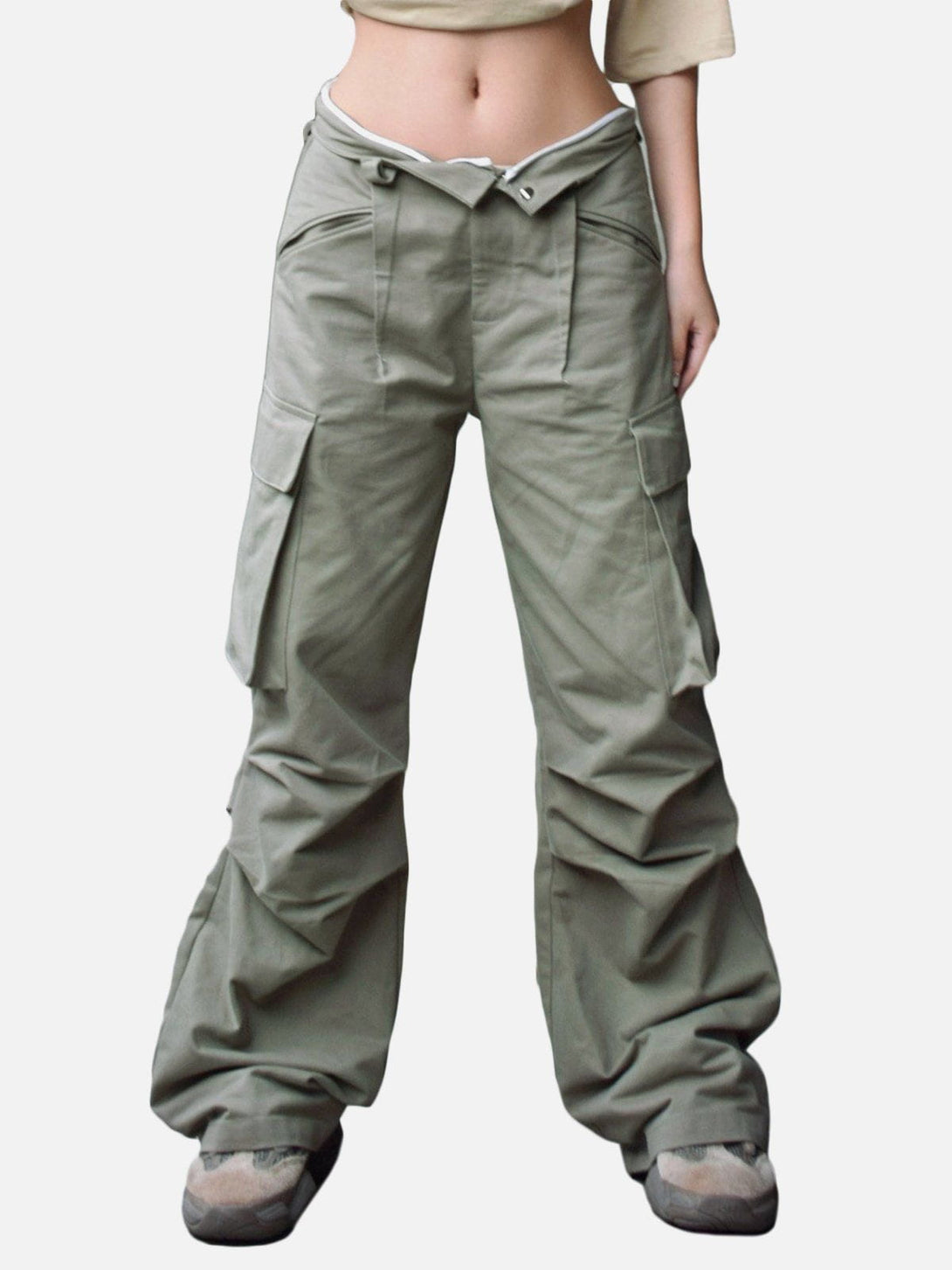 Majesda® - Solid Large Pocket Cargo Pants outfit ideas streetwear fashion