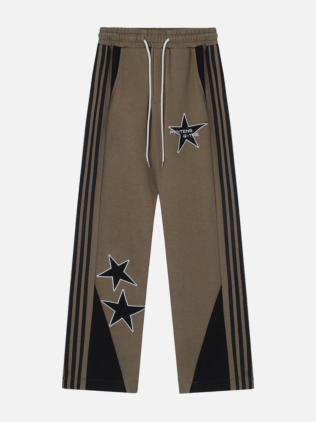 Majesda® - Star Embroidered Side Stripe Sweatpants outfit ideas streetwear fashion