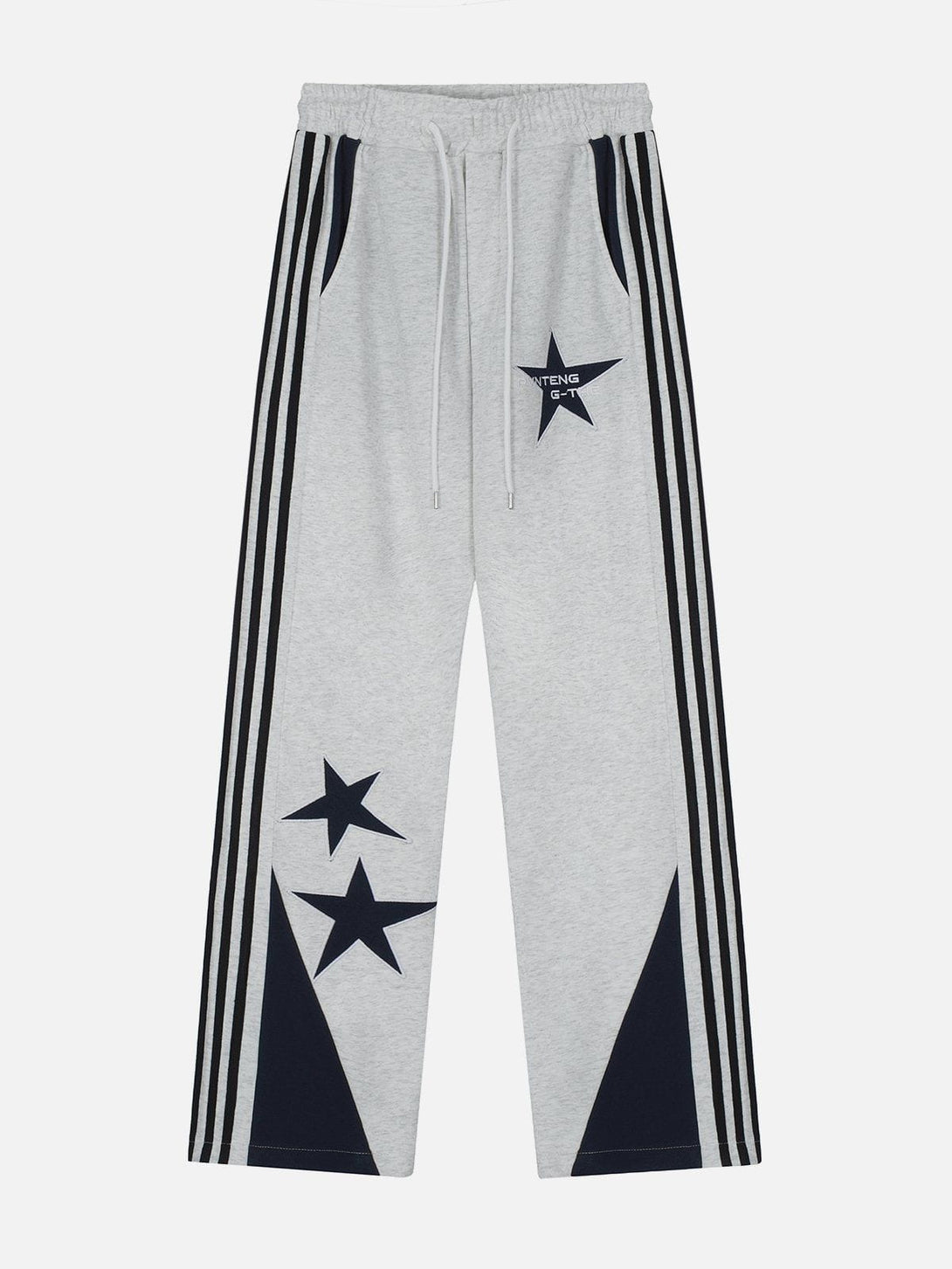 Majesda® - Star Embroidered Side Stripe Sweatpants outfit ideas streetwear fashion