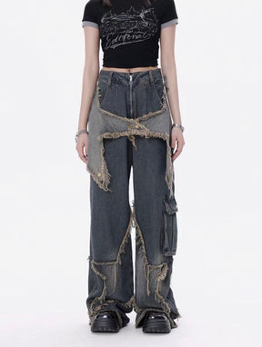 Majesda® - Star Jeans outfit ideas streetwear fashion