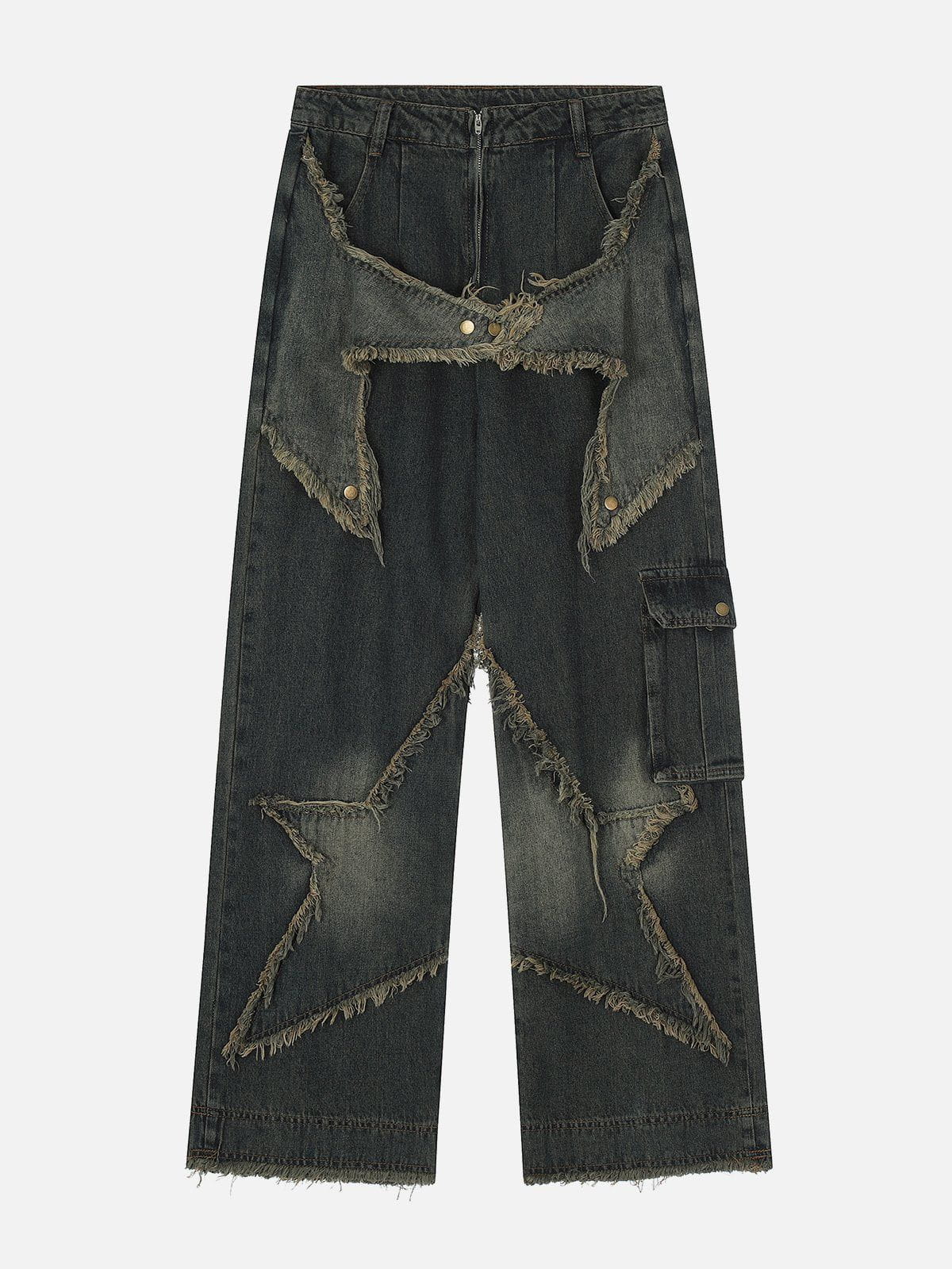 Majesda® - Star Jeans outfit ideas streetwear fashion