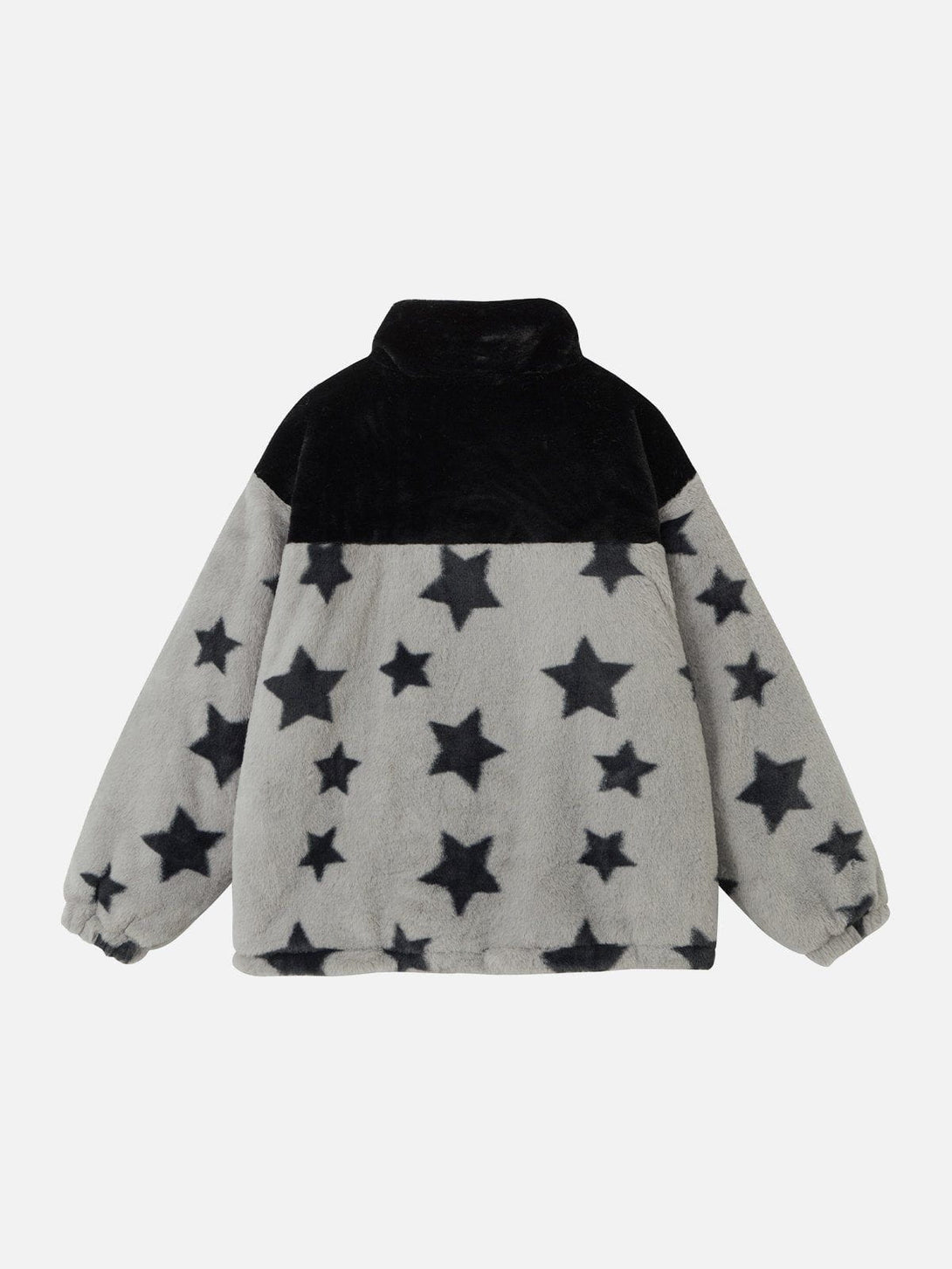 Majesda® - Star Panel Sherpa Winter Coat outfit ideas streetwear fashion