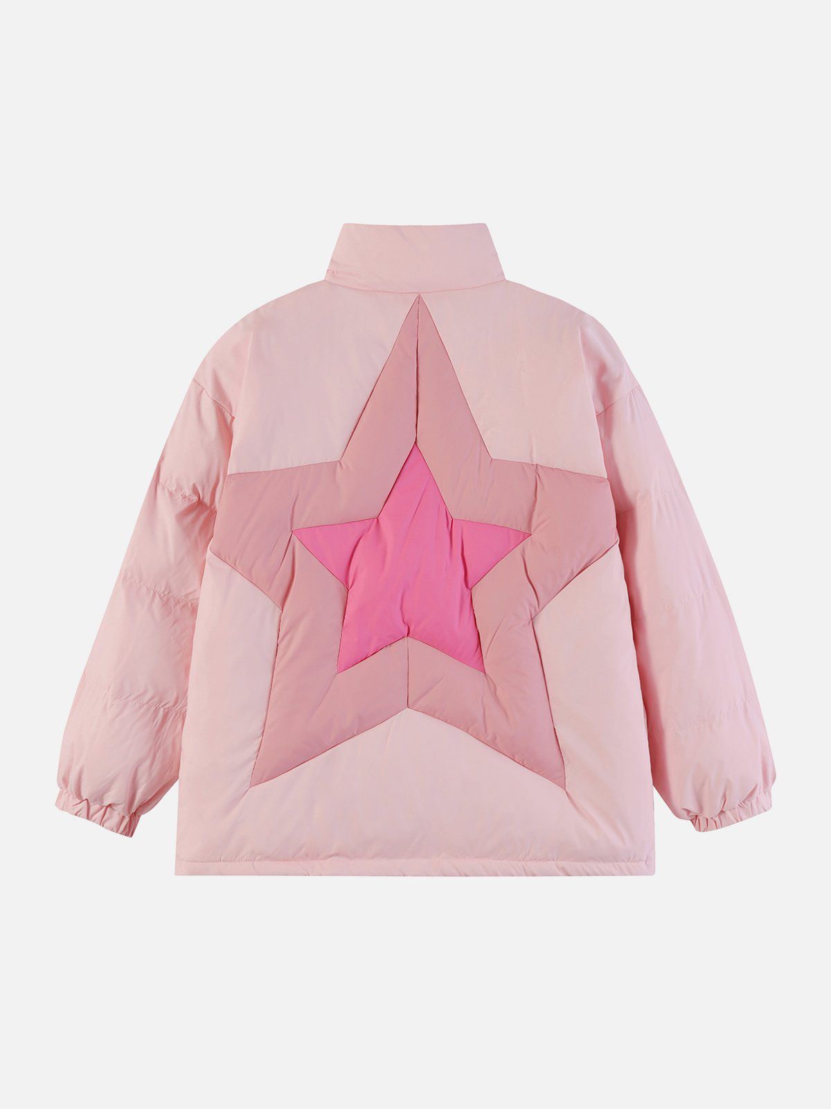 Majesda® - Star Patchwork Gradient Winter Coat outfit ideas streetwear fashion