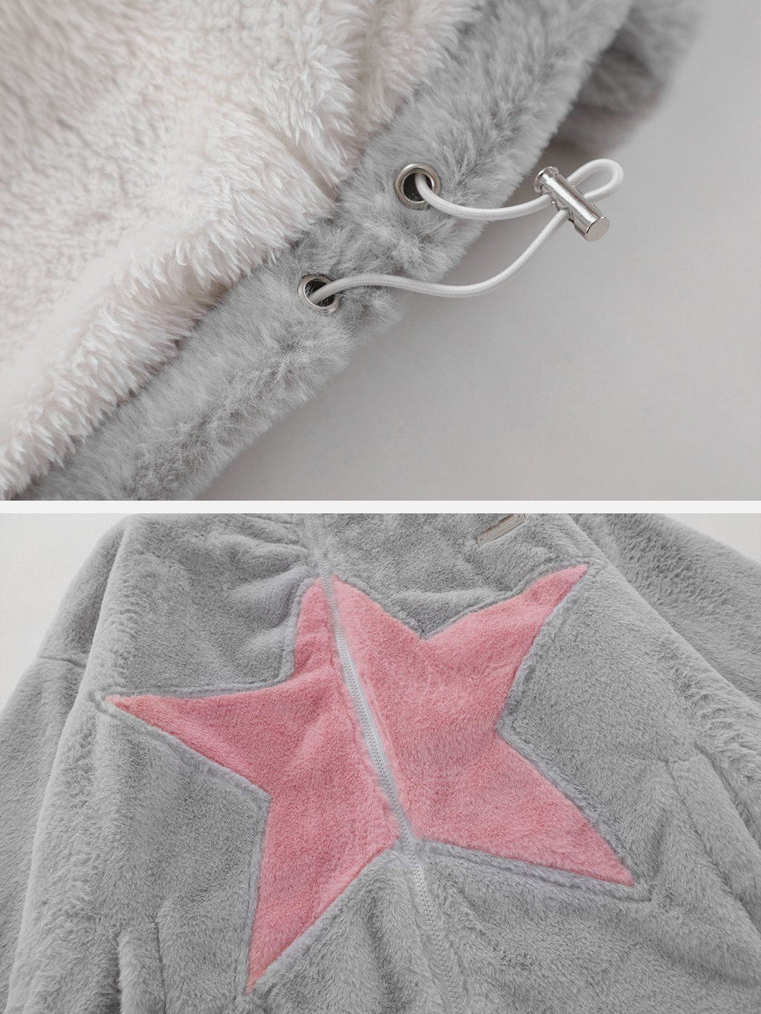 Majesda® - Star Patchwork Winter Coat outfit ideas streetwear fashion