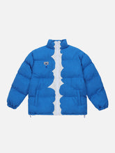 Majesda® - Stitching Color Pleated Winter Coat outfit ideas, streetwear fashion - majesda.com