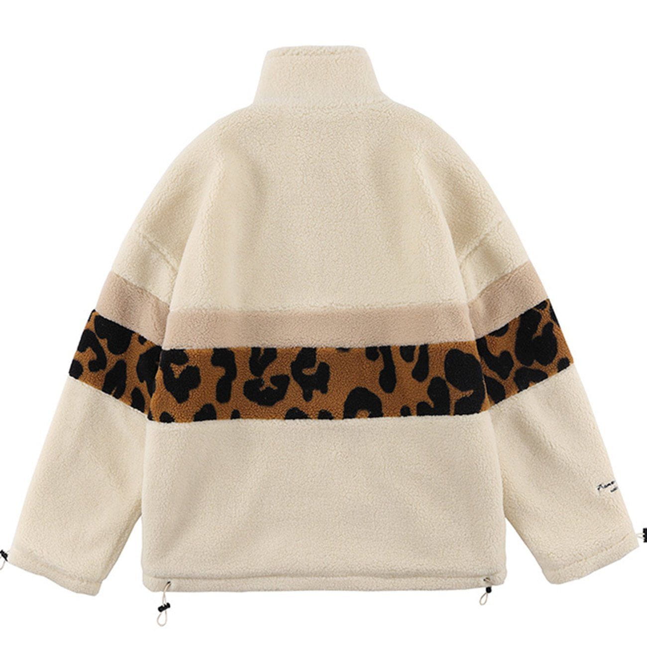 Majesda® - Stitching Leopard Sherpa Winter Coat outfit ideas streetwear fashion