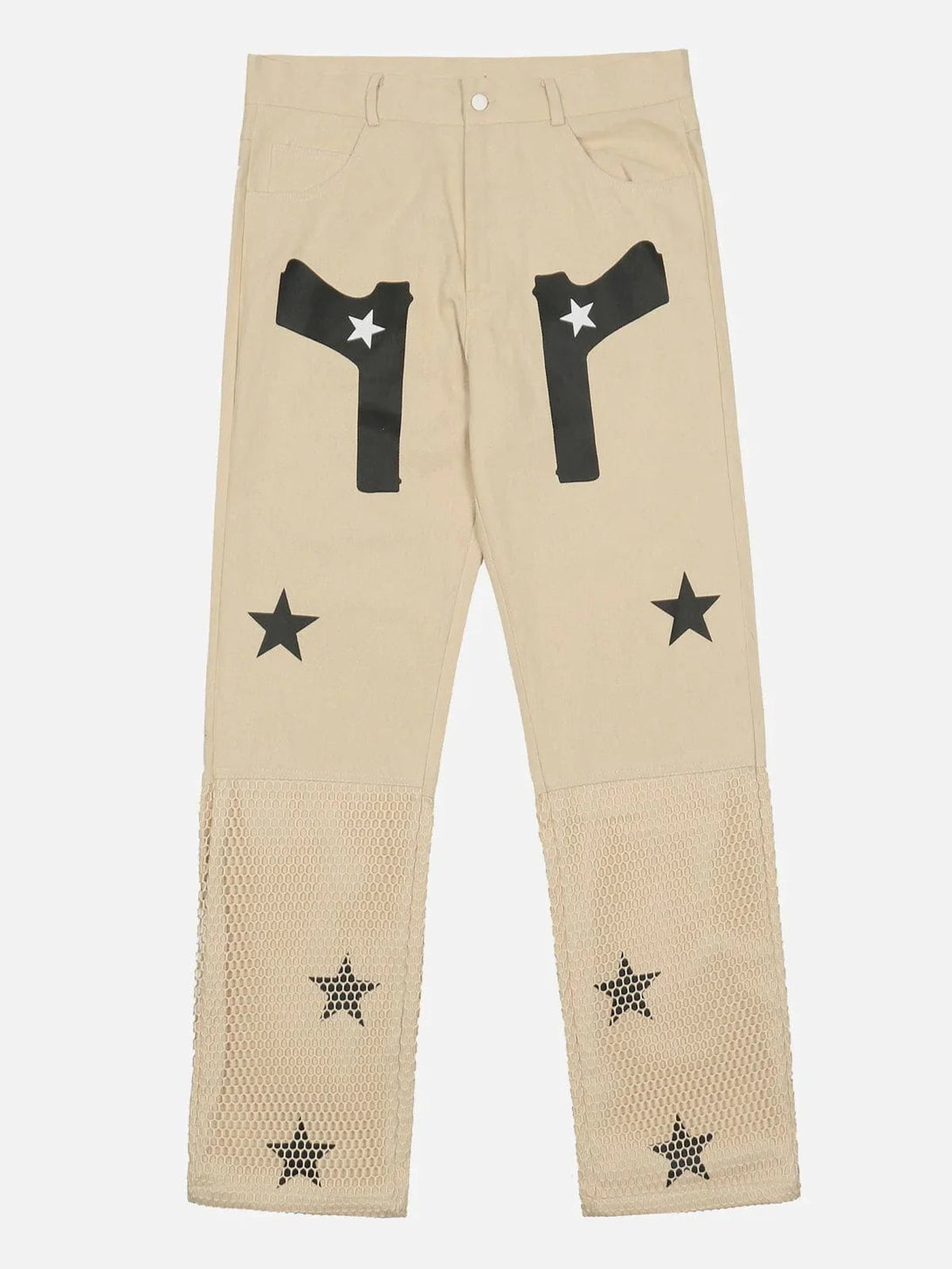 Majesda® - Street Pistol Star Print Pants outfit ideas streetwear fashion