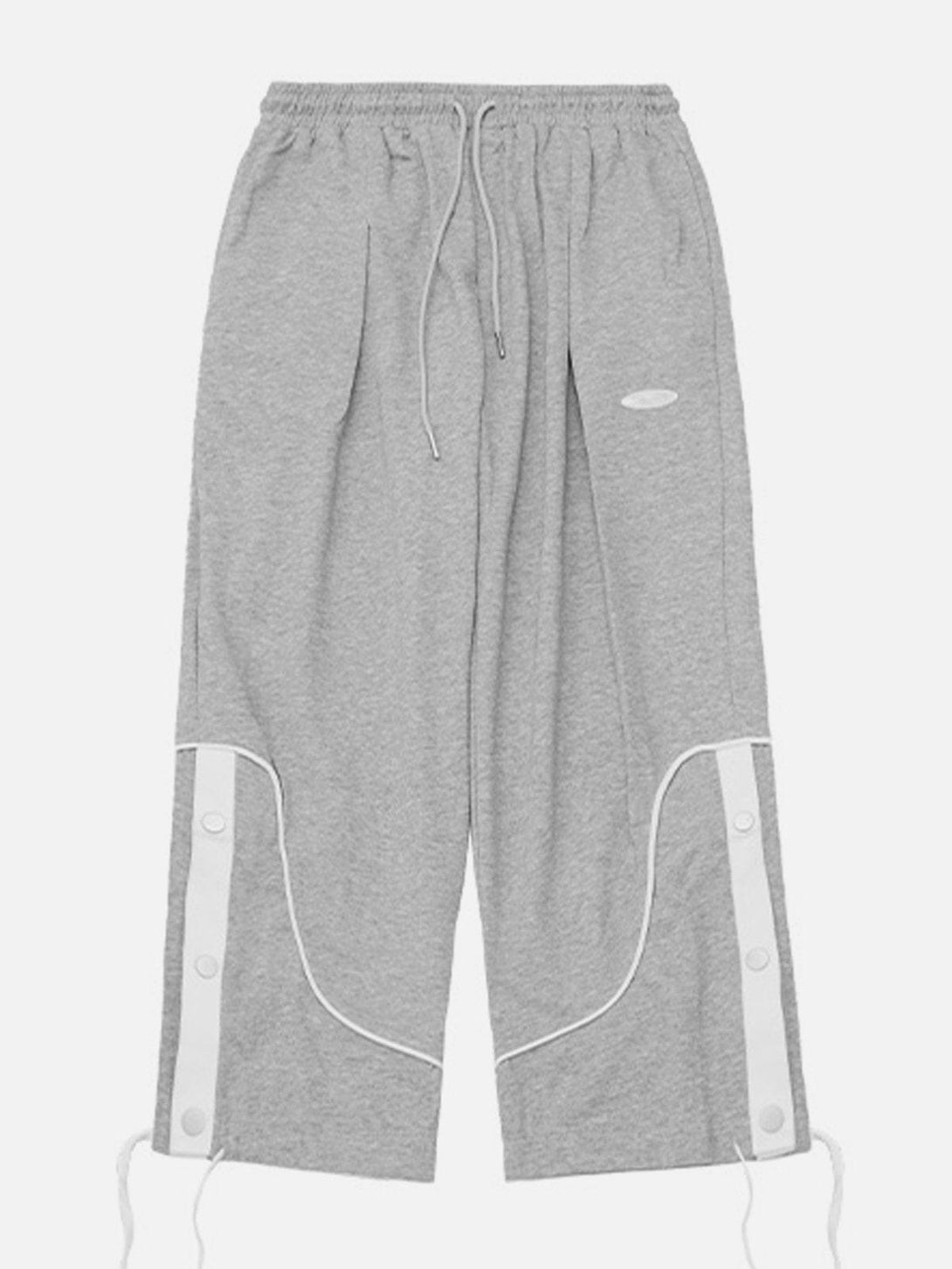 Majesda® - Stripe Buckle Drawstring Sweatpants outfit ideas streetwear fashion