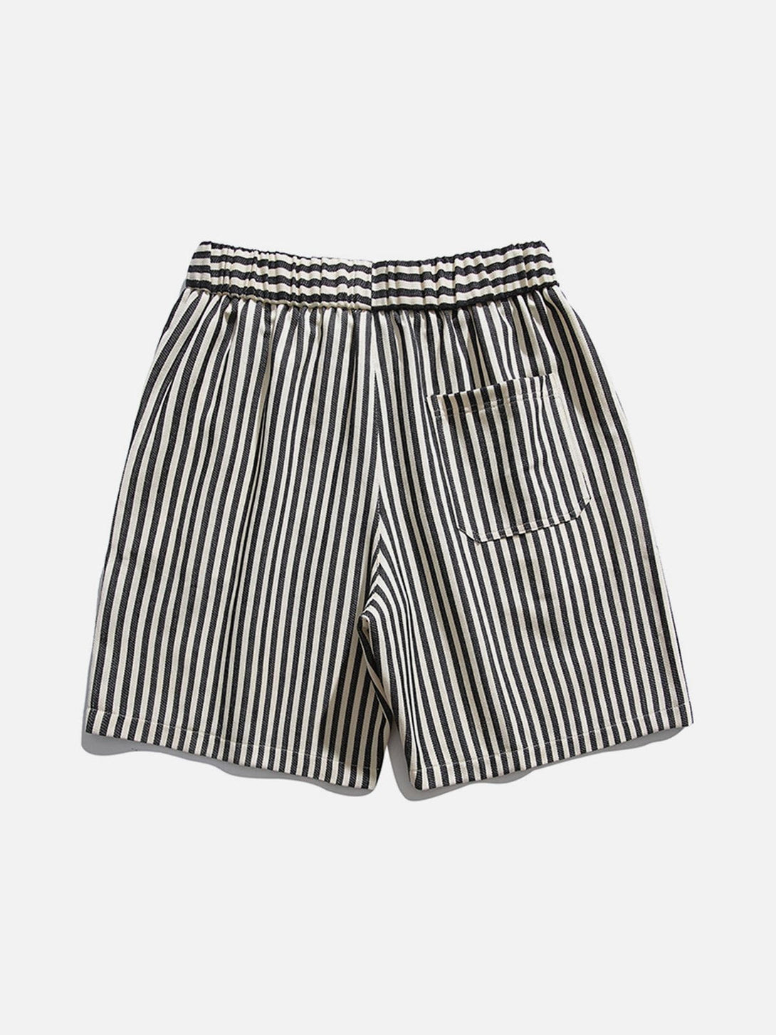 Majesda® - Striped Print Loose Drawstring Shorts outfit ideas streetwear fashion