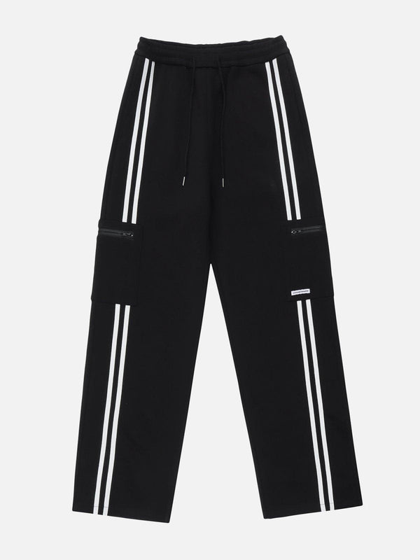 Majesda® - Striped Side Pockets Sweatpants outfit ideas streetwear fashion