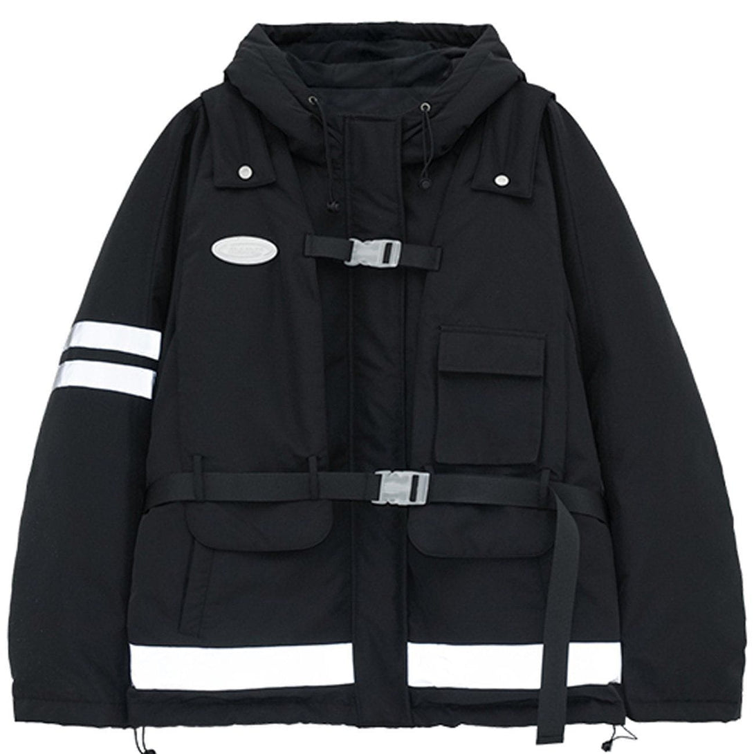 Majesda® - Technical Vest Reflective Winter Coat outfit ideas streetwear fashion