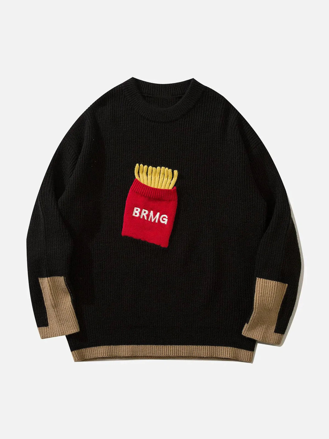 Majesda® - Three-Dimensional Fries Sweater outfit ideas streetwear fashion