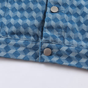 Majesda® - Three-dimensional Plaid Back Embroidered Jacket outfit ideas, streetwear fashion - majesda.com