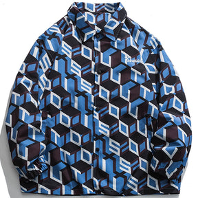 Majesda® - Three-dimensional Plaid Jacket outfit ideas, streetwear fashion - majesda.com