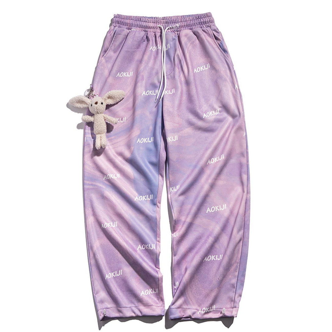 Majesda® - Tie-dye Animal Pendant Pants outfit ideas streetwear fashion