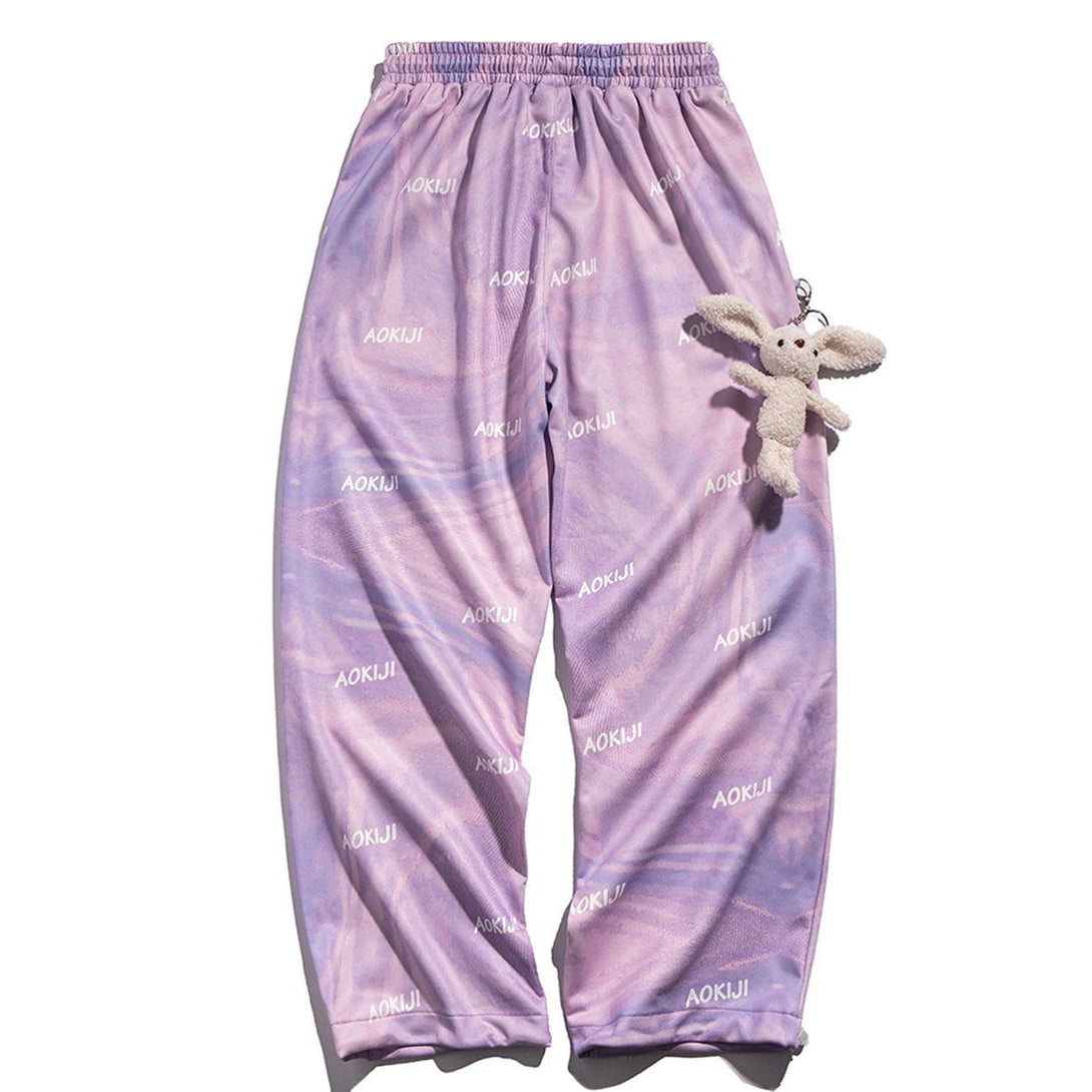 Majesda® - Tie-dye Animal Pendant Pants outfit ideas streetwear fashion