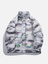 Majesda® - Tie Dye Camouflage Winter Coat outfit ideas streetwear fashion