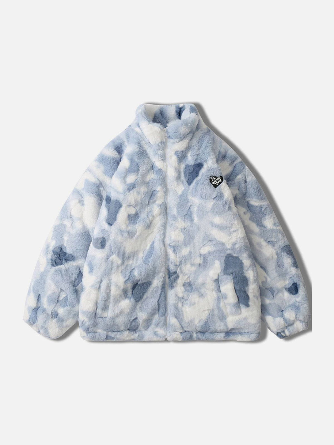 Majesda® - Tie-dye Heart Sherpa Coat outfit ideas streetwear fashion