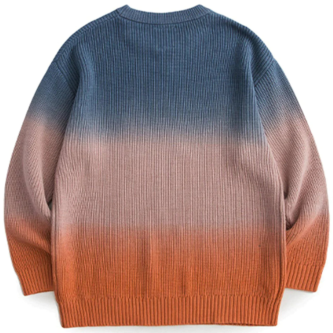 Majesda® - Tie Dye Knit Sweater outfit ideas streetwear fashion