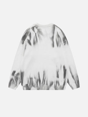 Majesda® - Tie Dye Letter Sweater outfit ideas streetwear fashion
