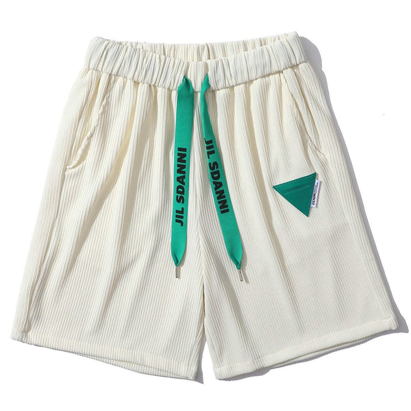 Majesda® - Triangle Decals Shorts outfit ideas streetwear fashion