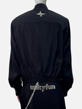 Majesda® - Two-way Zip Up Jacket outfit ideas, streetwear fashion - majesda.com