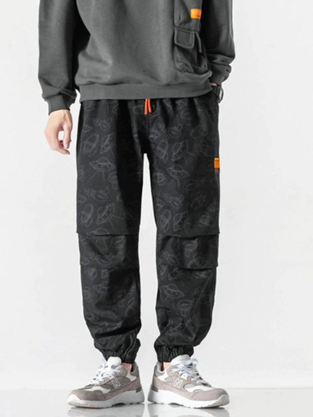 Majesda® - UFO Pattern Pants outfit ideas streetwear fashion