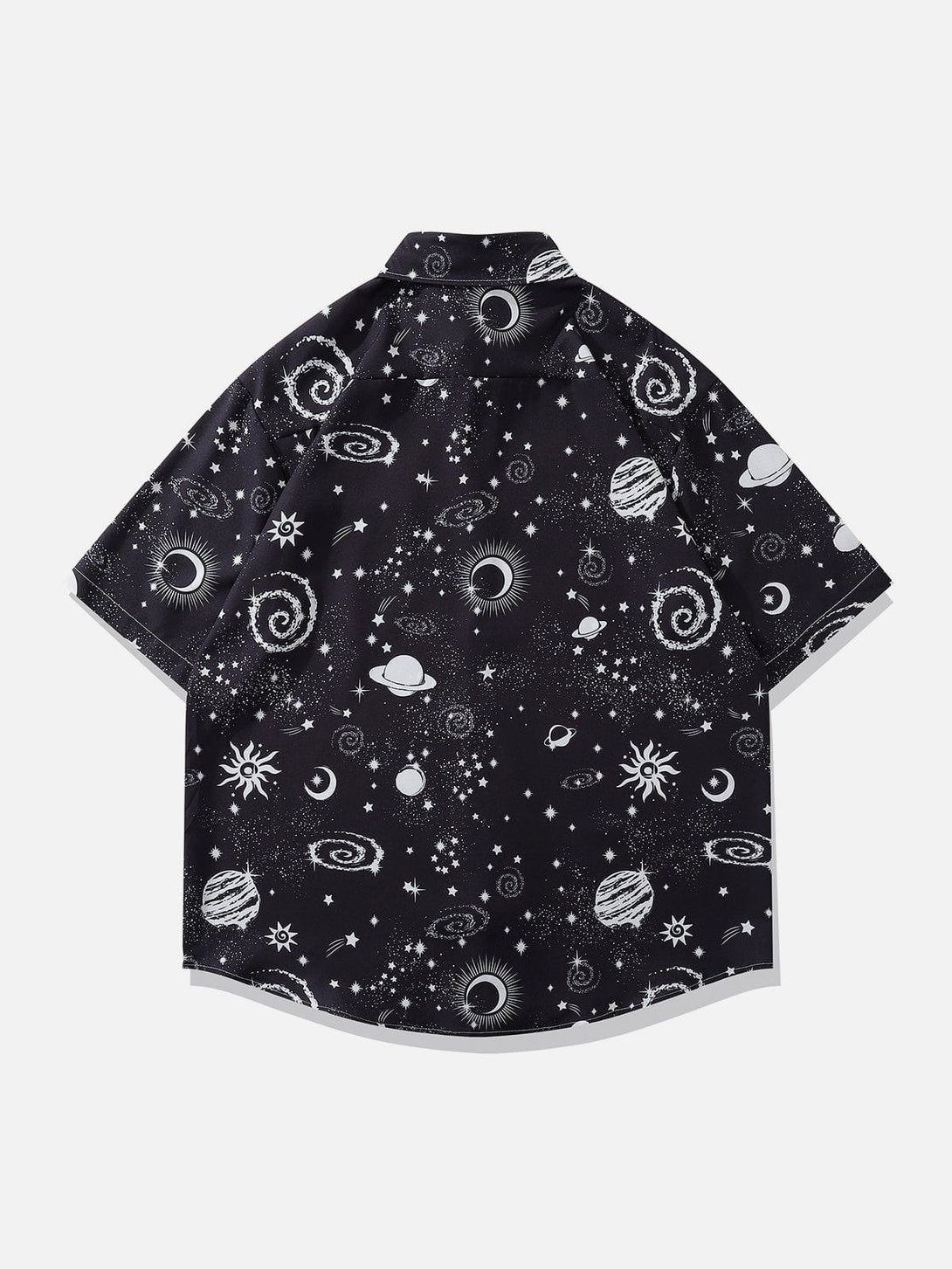 Majesda® - Universe Galaxy Print Short Sleeve Shirts outfit ideas streetwear fashion