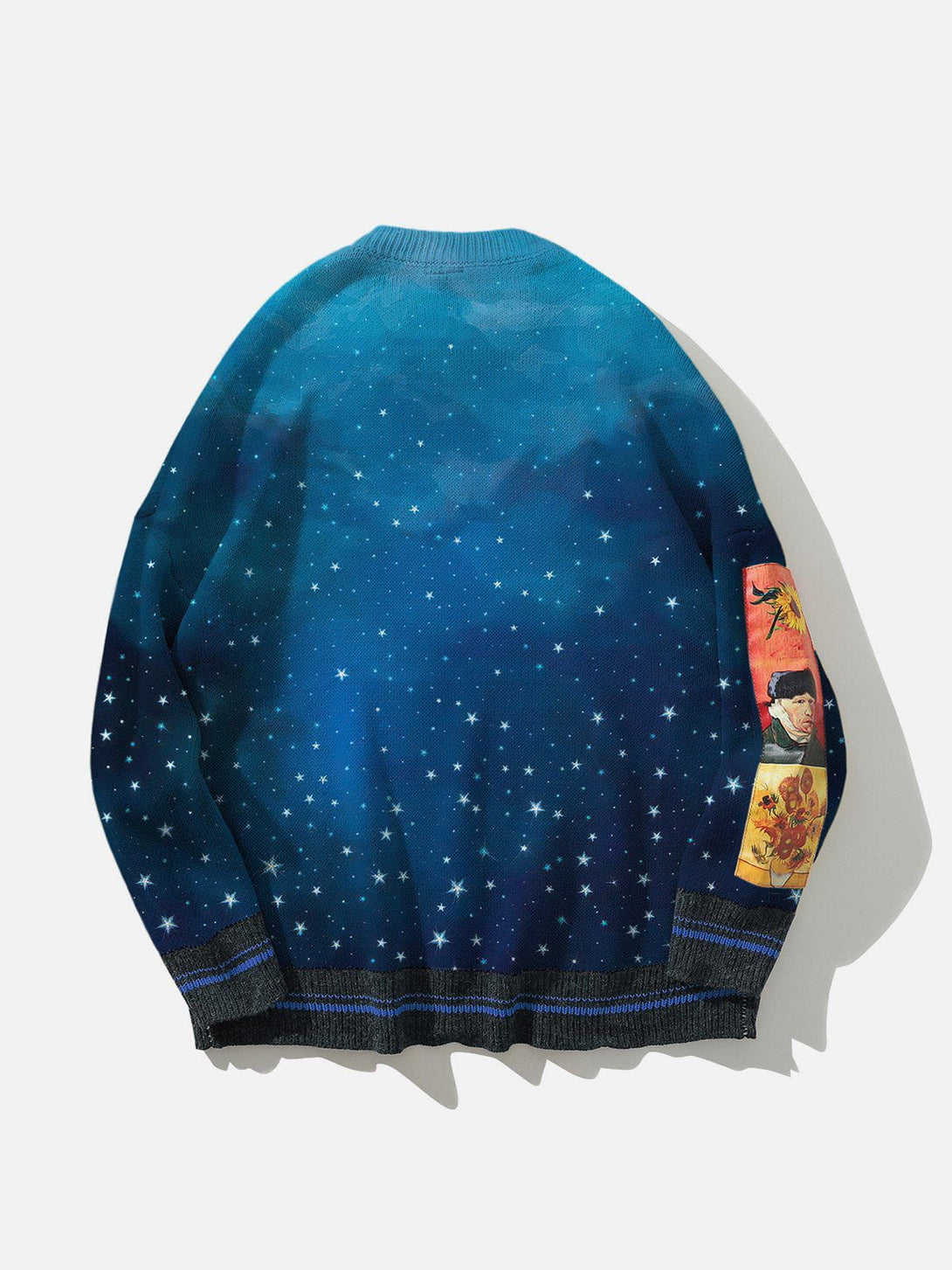 Majesda® - Van Gogh Print Starry Sweater outfit ideas streetwear fashion