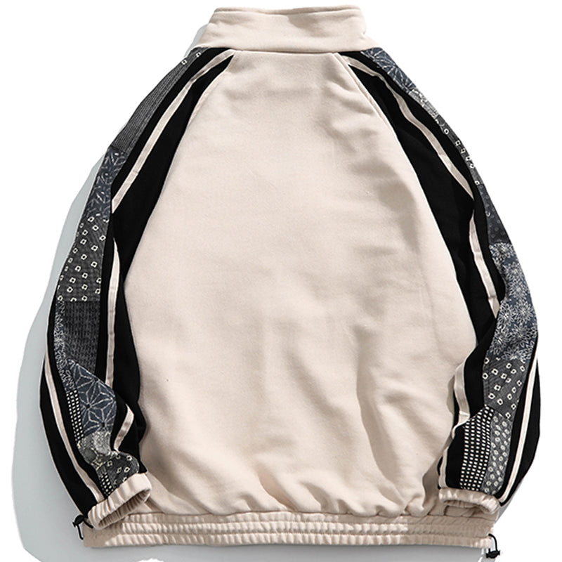 Majesda® - Vintage Bandana Jacket Stand Collar outfit ideas, streetwear fashion - majesda.com