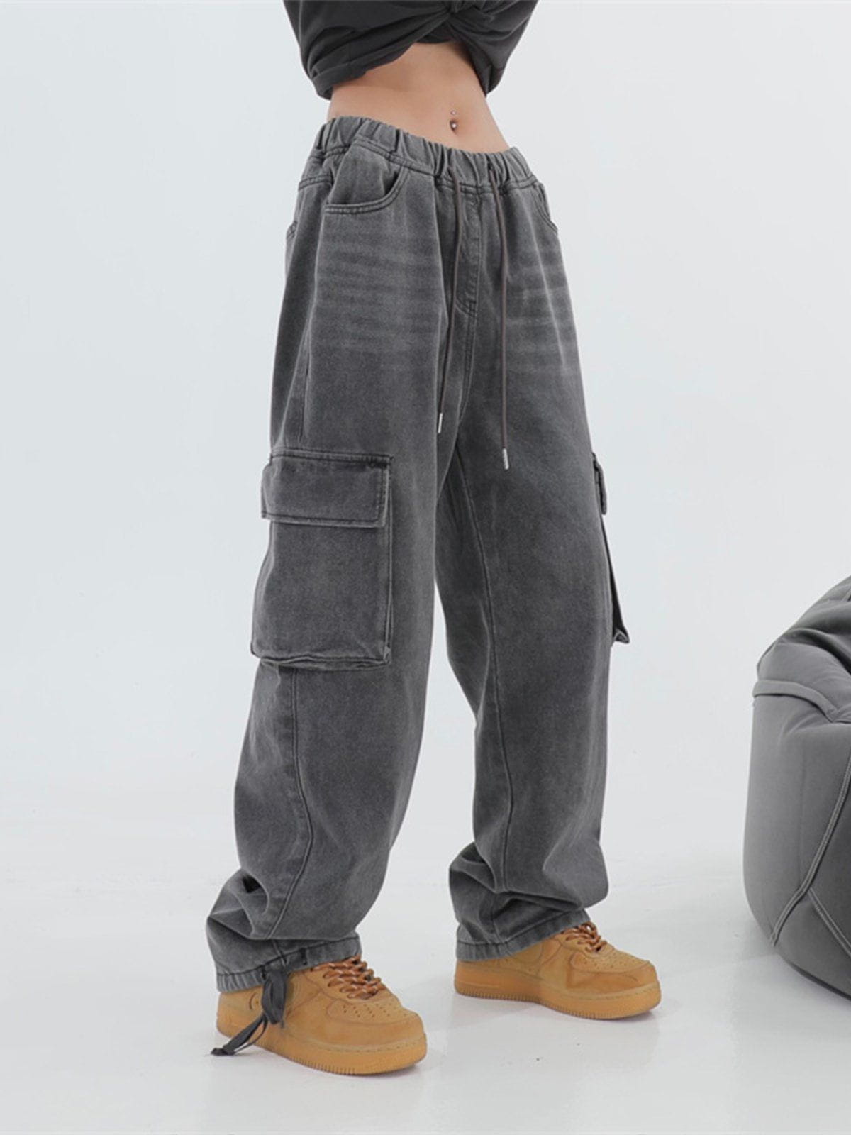 Majesda® - Vintage Big Pocket Pants outfit ideas streetwear fashion