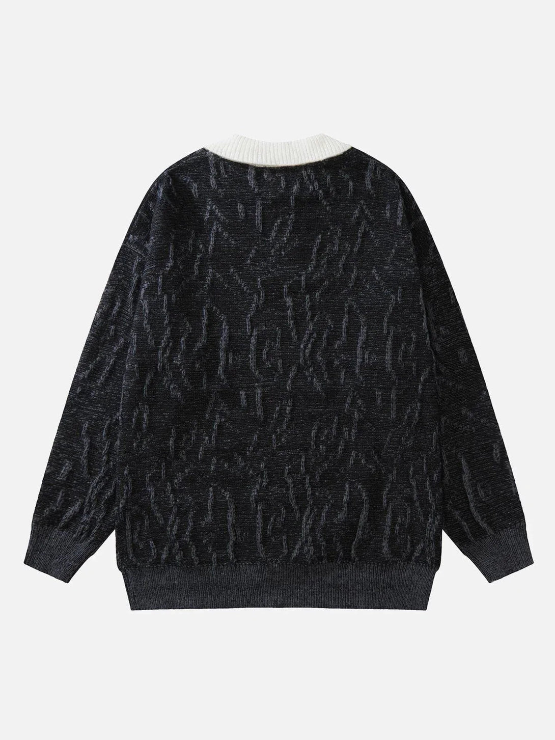 Majesda® - Vintage Contrast Knit Polo Sweater outfit ideas streetwear fashion