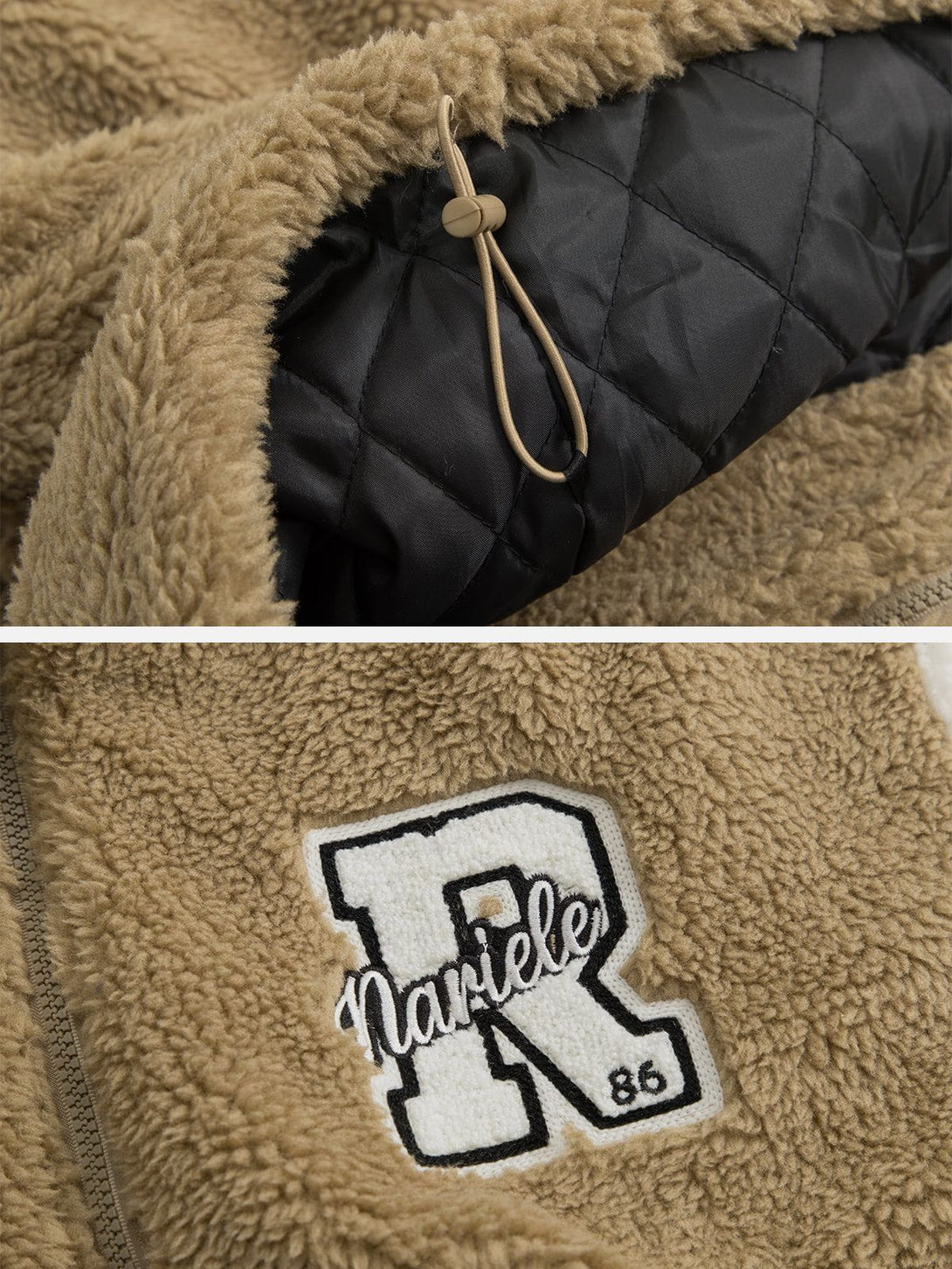 Majesda® - Vintage Contrast Sherpa Coat outfit ideas streetwear fashion