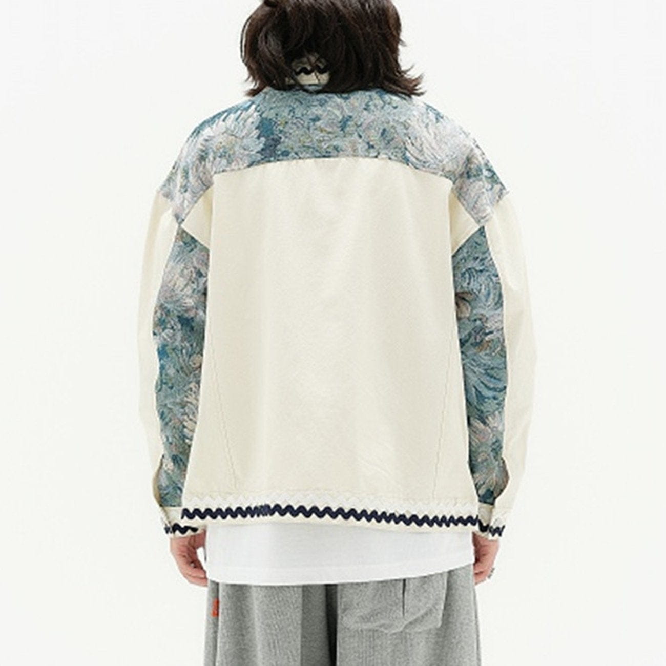 Majesda® - Vintage Embroidery Patchwork Jacket outfit ideas, streetwear fashion - majesda.com